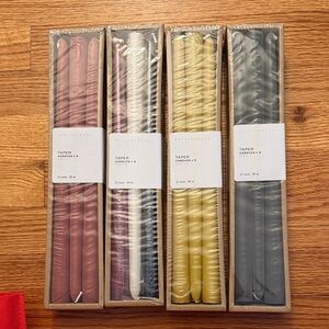 Pottery Barn Set of Taper Candles in Assorted Colors
